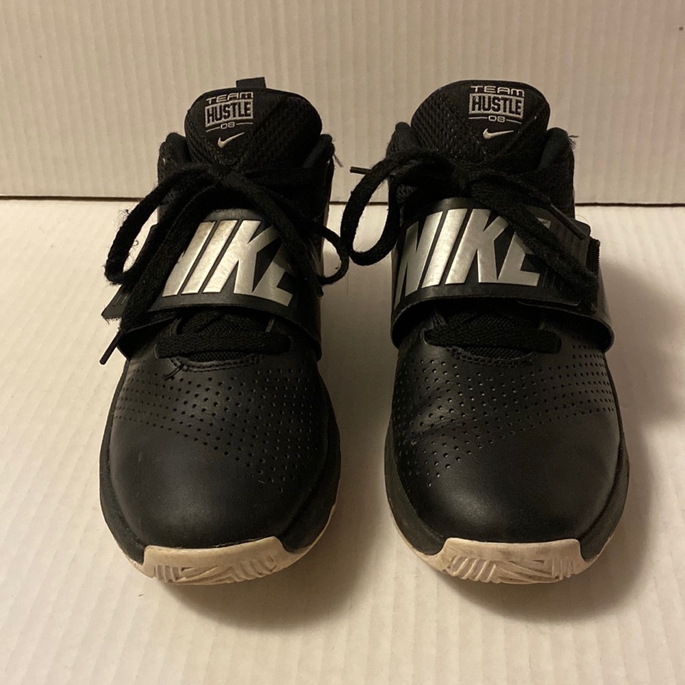 Boys size 5, black and grey Nike shoes